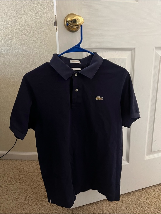 Lacoste Other - Lacoste Navy Blue Short Sleeve Polo with Crocodile Emblem
Gold collection